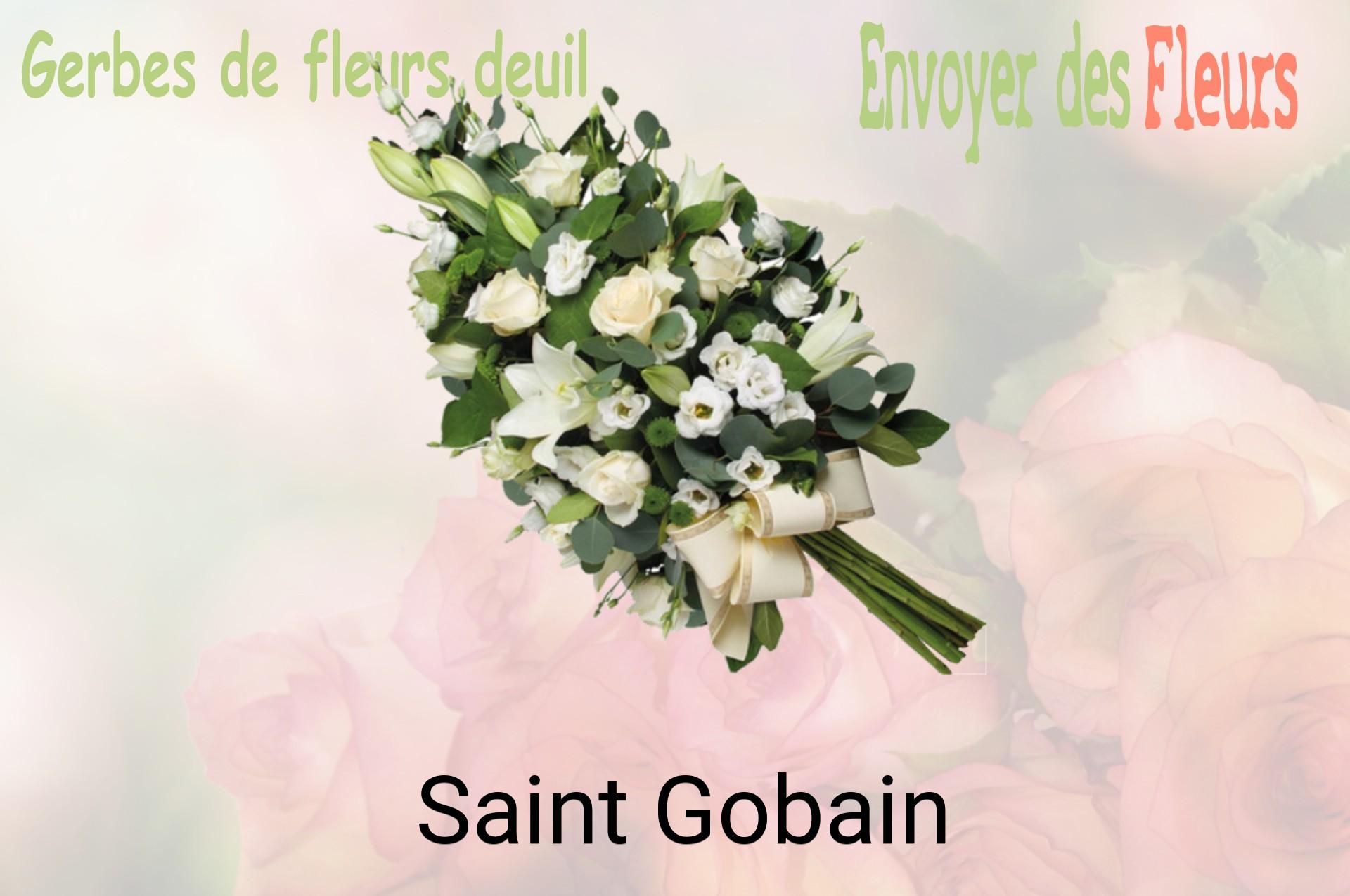 Gerbe de fleurs de deuil livrée à Saint-Gobain